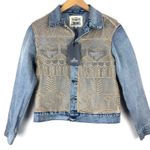 Levi's NWT  RARE French Tulle Denim Trucker Jean Jacket S Cowgirl Western Boho Photo 1