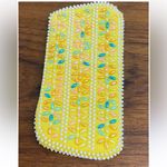 Source Unknown Vintage 1970s Yellow Floral Beaded Sunglass Case Photo 5