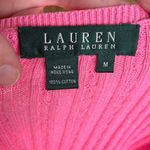 Ralph Lauren Lauren Women's Pink 100% Cotton Mini Cable Knit Sweater Size M Photo 5