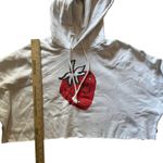 Levi's  White Cropped Hoodie‎ with Cute Strawberry Graphic Lounge Casual Large Photo 5