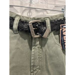 Unionbay VTG NWT Union Bay Shorts Juniors 5/6 Green Denim High Waist Mom Belt Deadstock‎ Photo 4