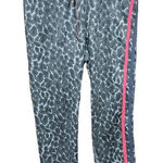 The Upside Snow Leopard Drawstring Crops Leggings Gray Size Small Photo 0