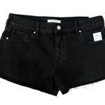 PacSun NWT Women’s 28 Black 2.5” Shorts Low Rise Cut Off Denim Shortie Festival Photo 1