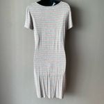 Calvin Klein sz 4 gray orange stripe mini shirt dress Photo 4