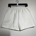 VTG Sansegal 90s Shorts 100% Cotton Ribbed Knit Drawstring Elastic Waist White S Photo 4