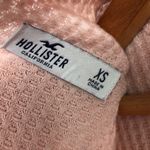 Hollister - Color Block Pink Waffle Knit, Open Back, Cinch Waist Long Sleeve Photo 7