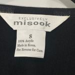 Misook Black Rhinestone Butterfly Closure Long Sleeve Cardigan Sweater Size S Photo 2