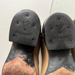 Vintage Brown Tan Leather Western Festival Wingtip Mid Calf Heeled Cowboy Boots Size 7.5 Photo 13