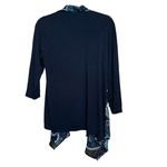 Chico's Easywear by  Cardigan Womens Medium Black Paisley Print Open Sweater Photo 5