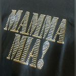 MIA Mama ! Abba metallic embellished black T/shirt 100% cotton NEW Photo 5
