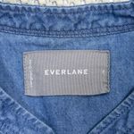Everlane ‎ Denim Dress Tunic Mini Short Sleeve Pockets Casual Blue Size 2 Photo 4