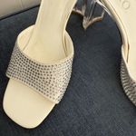 XOXO Women's White Rhinestone Heels size 8M Photo 8