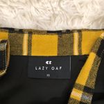 Lazy Oaf Pinny pinafore yellow plaid mini dress Photo 4
