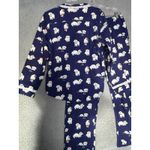Lanz of Salzburg Navy Dog Print Pajama Set M 100% Cotton Button Up Pants Blue Size M Photo 6