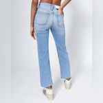 RE/DONE 70s Stove Pipe High Rise Straight Crop Jeans in Light Stone Size 26 Photo 7