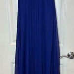 XScape  Formal Prom Dress Floor Length Rhinestone Evening Gown Blue Size 0 Photo 0