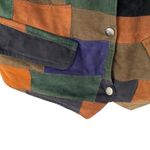 Union Khaki Vintage Suede Leather Patchwork Vest size small Brown Photo 3