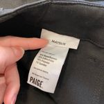 Paige Mayslie Straight Ankle Pants in Black Fog Luxe Coating Size 31 Photo 7