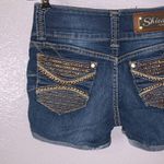 Shicas Jeans gold sequined double button jean shorts Blue Size undefined Photo 6