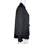 EXPRESS Shirt Women Medium Black Jeweled Buttons Party Holiday Feminine Elegant Photo 1