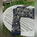 New Directions Cocktail Whimsy Fall Jacket Small Black w/Gold Floral Embroidery Photo 3