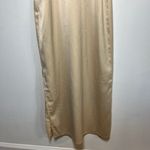 fab'rik  Two-Tone Satin Midi Dress Black Champagne Colorblock Sz XS Formal Wedding Photo 12