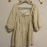 Revolve SNDYS Tan Poof Sleeve Mini Dress Large Photo 5