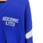 Abercrombie & Fitch Abercrombie waffle knit blue white size XL long sleeve Photo 2