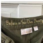 Belle by Kim Gravel Olive Green Stretch Straight Leg Jeans 38W X 28L Plus 18W Photo 4