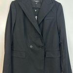 Talbots NWT Kate Fit Romantically Curvy Double Breasted Black Wool Blazer Size 8 Photo 0