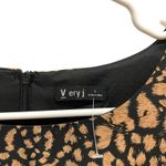 Very J Women's Dress Size L Black Brown Animal Print Short Sleeve Casual Photo 2