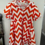 Fantastic Fawn  Orange and White Chevron Top Photo 0