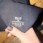 Black Women's Sleeveless Top padded activewear v front button up racer back Size M Photo 1