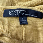 Kasper Mustard Yellow Wool Blend Cardigan Jacket S Leaf Buttons Photo 6