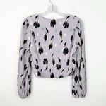 ASTR NWT THE LABEL Plisse Surplice Pleated Wrap Top in Lavender Sz. XS Photo 2