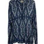 Denim & Supply  Ralph Lauren Size XL Hoodie Blue Gray Tribal Aztec Pattern Women Photo 0