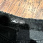 ZARA  Black High Waisted Cutoff Denim Shorts | Size 6 Photo 2