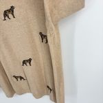 Chico's  Cashmere‎ Cheetah Embroidered Long Sleeve Sweater Size XL Animal Print Photo 4