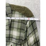 Band of Gypsies Women's Button Down Shirt Green Plaid Lace Size Medium Photo 6