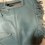 Maje Fringe Leather Bag blue Photo 4