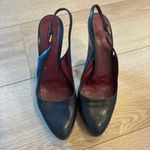 Prada  Vintage Leather Women’s Slingback Platform Pumps Heels Black Size 39/9 US Photo 4