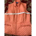 JH Collectibles Women's Quilted Vest Full Zip‎ Sleeveless Coral Large Orange Photo 3