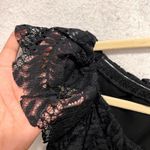 Guess  Cottagecore‎ Womens Tops XS Black Lace Layered Off The Shoulders Crop Photo 3