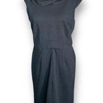Saks 5th Avenue Saks Fifth Avenue Cap Sleeve Knee Length Black Cowl Neck Dress Size 8 Minimalist Photo 0