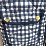 J.Crew Quilted Excursion Vest in navy and white gingham, size XXS Photo 2