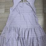 Anthropologie Lilac Textured Flounce Tiered Open-Back Sleeveless Dress- Size Small Photo 3