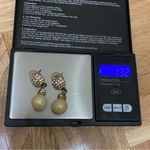 Vintage Unsigned Pearl Drop Pearl Earrings Photo 5