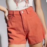 BDG Urban Outfitters Womens Coral/Orange Corduroy High Waist Shorts Size 25 Photo 0