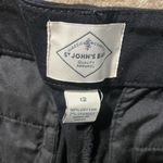 st. john's bay  Pants Women's 12 Cropped Capri Black Stretch Cuffed Cotton Casual Photo 1