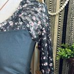 Free People New with tags  Josie Floral Lace Sleeve Ruched Side Top Photo 7